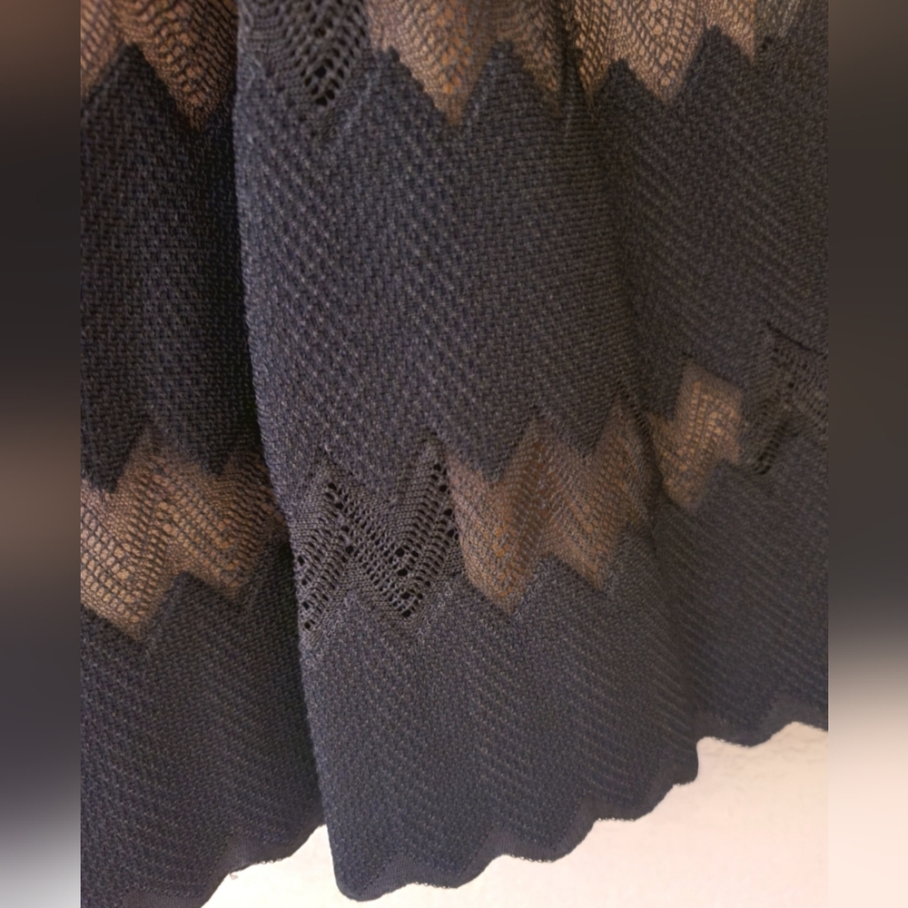 Alaia Black Scalloped Jaquard Fit And Flare Skater Dress Womens Size 42/US S - Picture 8 of 16